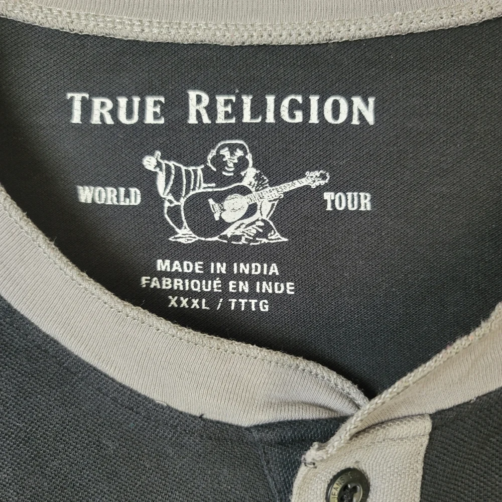True Religion Henley Short Sleeve Shirt Size 3XL